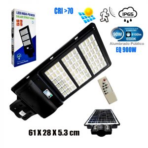 ALUMBRADO PÚBLICO SUBURBANO 100% SOLAR 90W (EQ 900W)