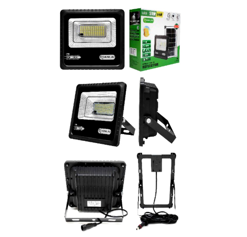 PROMO 2 REFLECTORES 100% SOLARES CONTROL REMOTO 50W (Ilumina 500w) - Imagen 2