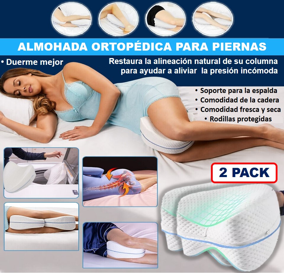 KIT 2 ALMOHADAS ORTOPEDICAS PARA PIERNAS Y RODILLAS