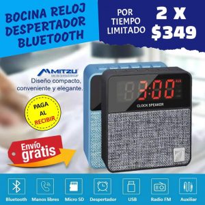 BOCINA RELOJ DESPERTADOR BLUETOOTH