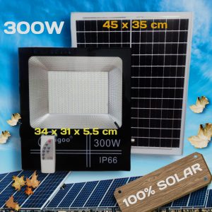 REFLECTOR 100% SOLAR CONTROL REMOTO 300W (Ilumina 3000w)