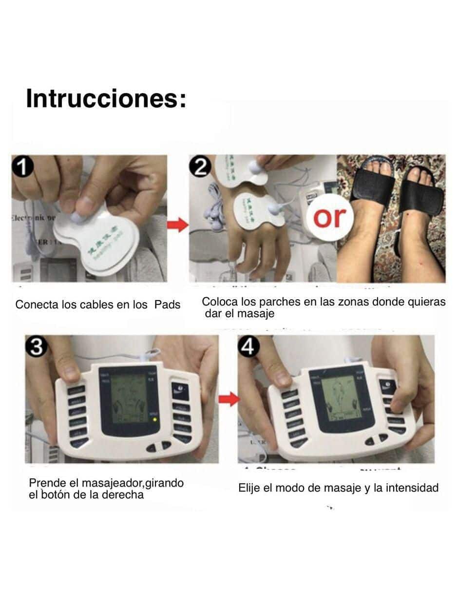 ELECTROESTIMULADOR 4 PADS + SANDALIAS + REGALO - Imagen 9