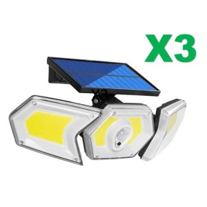 KIT 3 LÁMPARAS SOLARES 360°