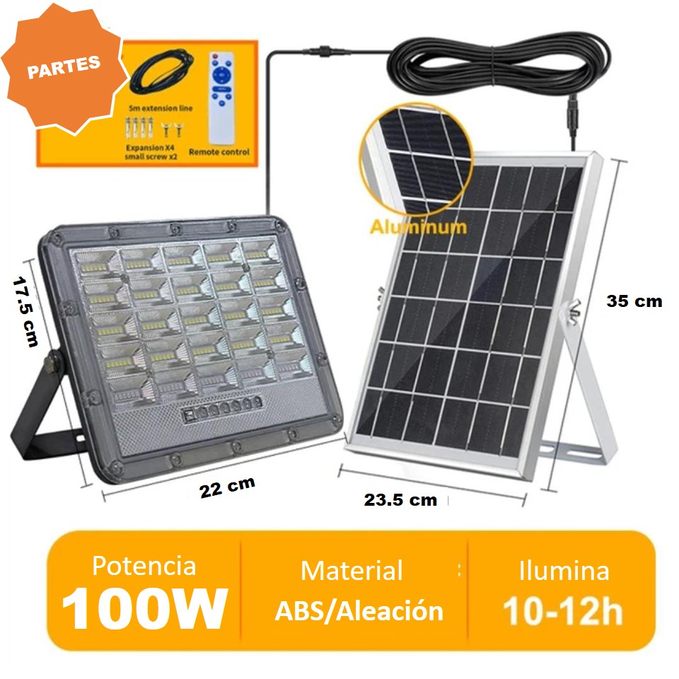 PROMO 2 REFLECTORES SOLARES 100W - Imagen 8