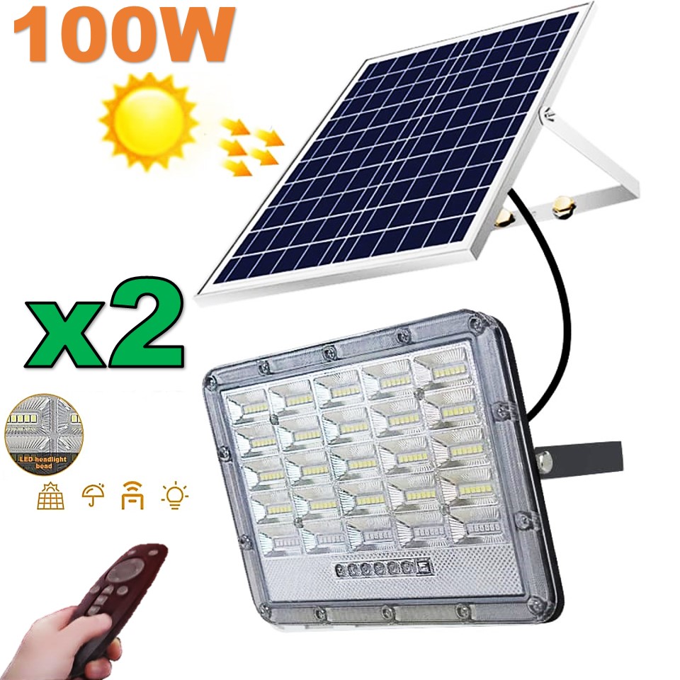 PROMO 2 REFLECTORES SOLARES 100W