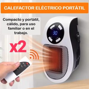 2 PACK - CALEFACTOR 500W C/CONTROL REMOTO
